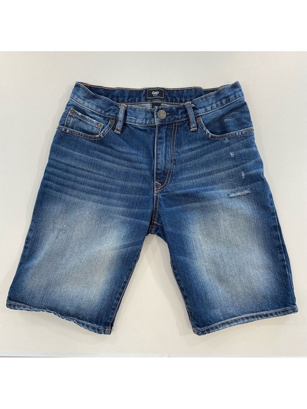 Gap men jeans shorts size 29 blue strong denim relaxed style 100% cotton unisex
